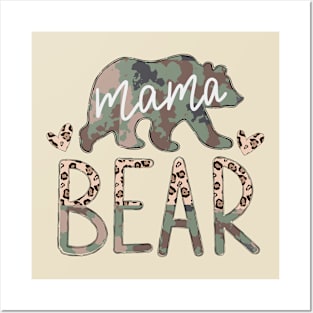 Mama Bear Camo Design Posters and Art